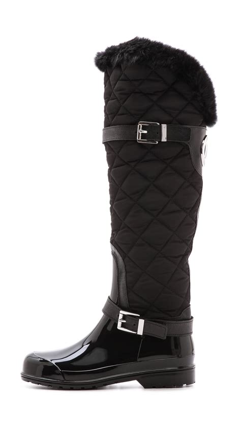 Michael michael kors fulton quilted rain boots 